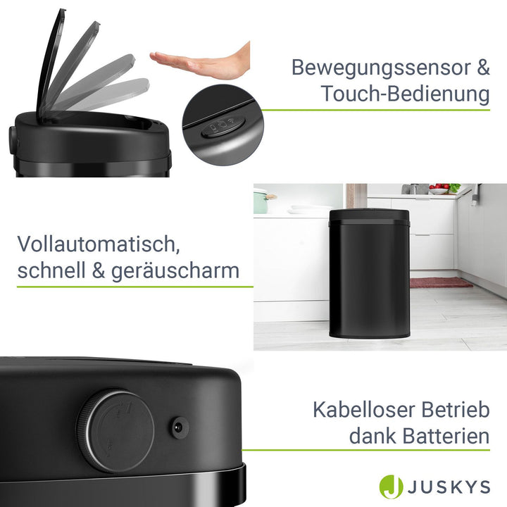 Rechteckiger Mülleimer mit Sensor