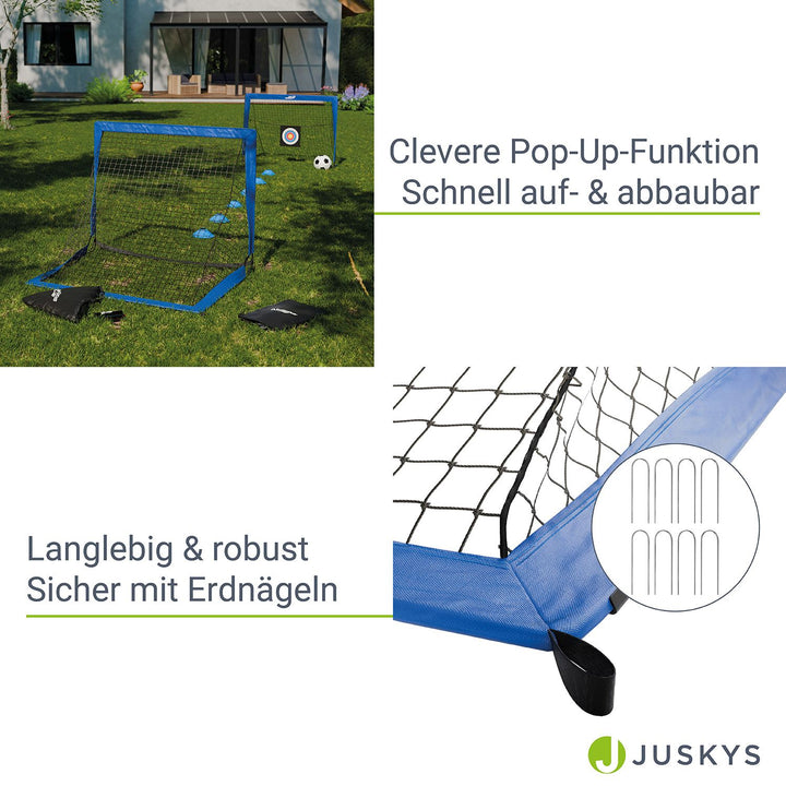 Pop-Up Fußballtor 2er Set Goal Master