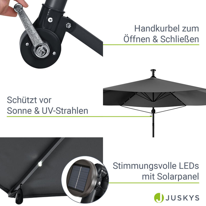 Parasol déporté à LED Brésil
