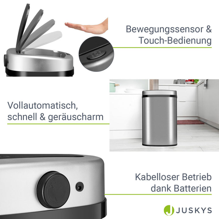 Rechteckiger Mülleimer mit Sensor