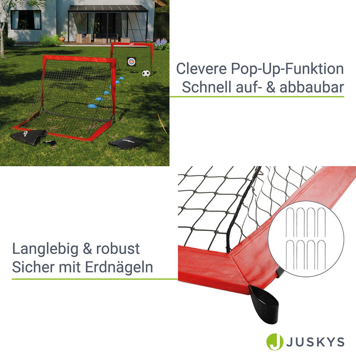 Pop-Up Fußballtor 2er Set Goal Master