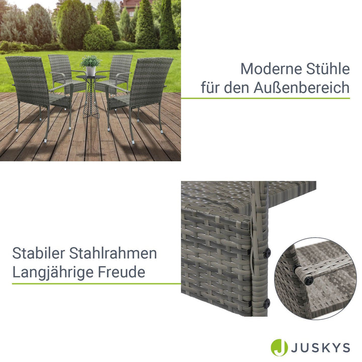 Chaises de jardin en polyrotin Yoro