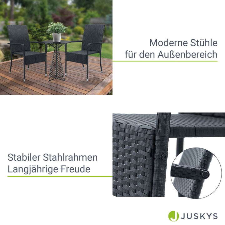 Chaises de jardin en polyrotin Yoro