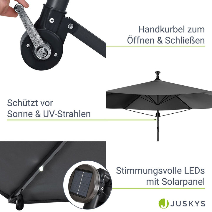 Parasol déporté à LED Brésil