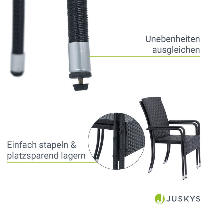Chaises de jardin en polyrotin Yoro