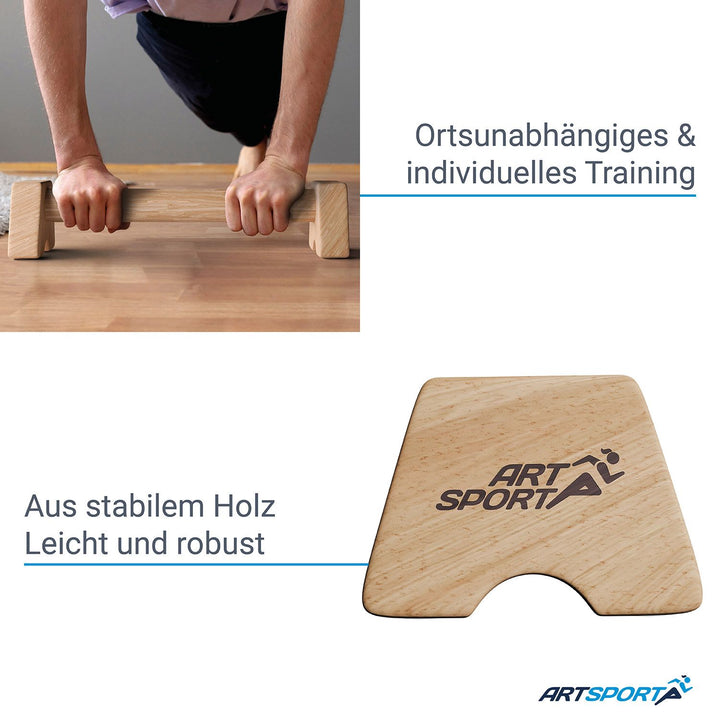 Liegestützgriffe aus Holz