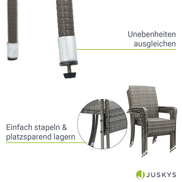Chaises de jardin en polyrotin Yoro
