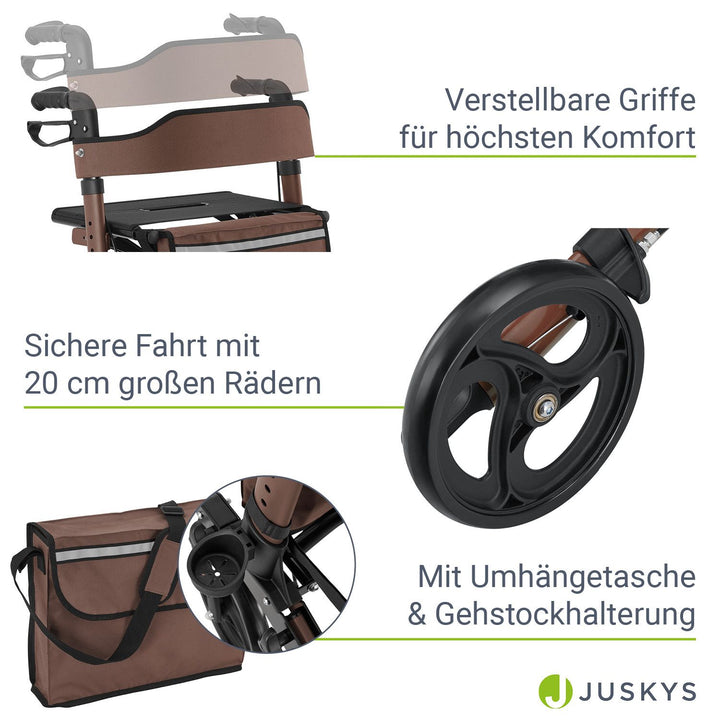 Aluminium Rollator Vital mit Sitz