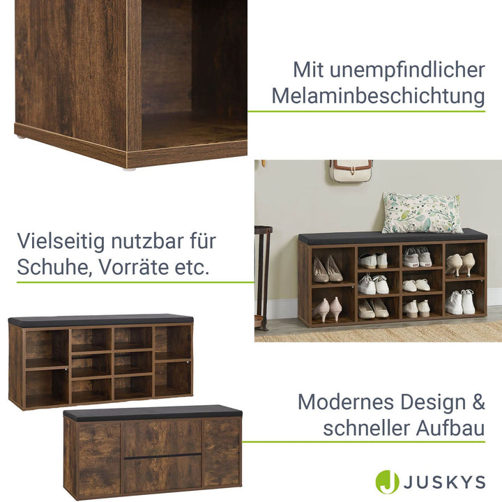 Schuhregal aus Holz 104 x 30 x 48 cm