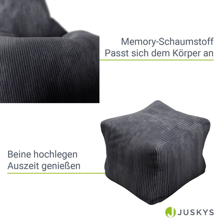 Pouf Chillex avec tabouret