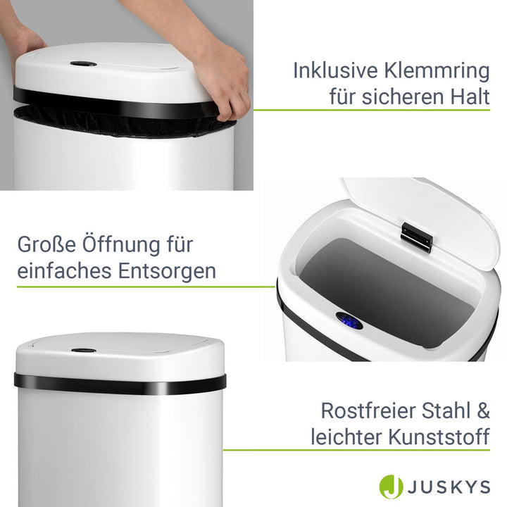 Rechteckiger Mülleimer mit Sensor