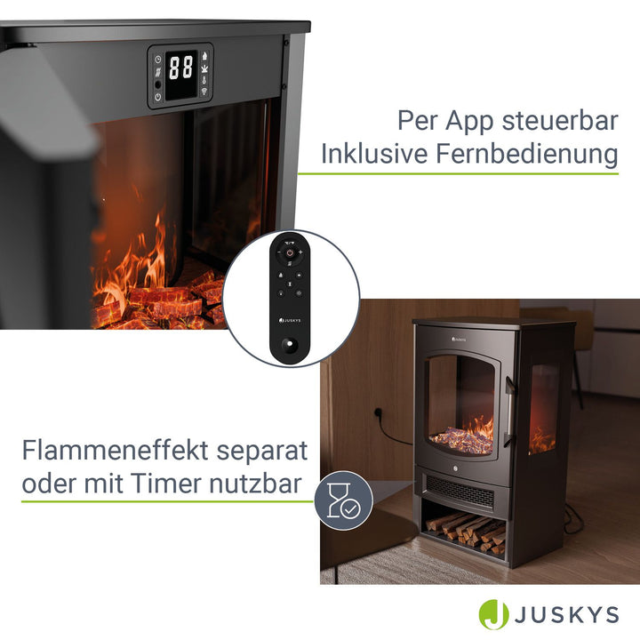 Elektrokaminofen 1800W mit Flammeneffekt