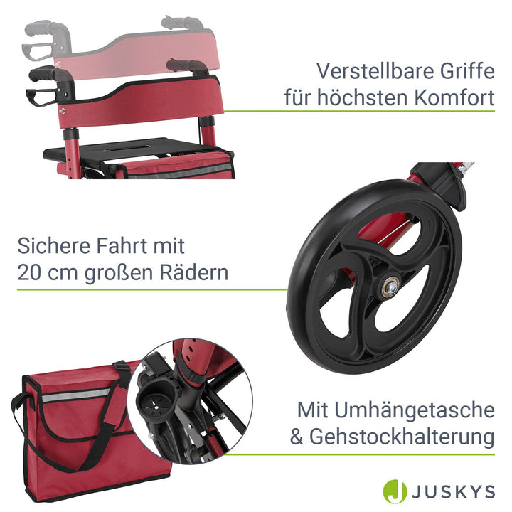 Aluminium Rollator Vital mit Sitz