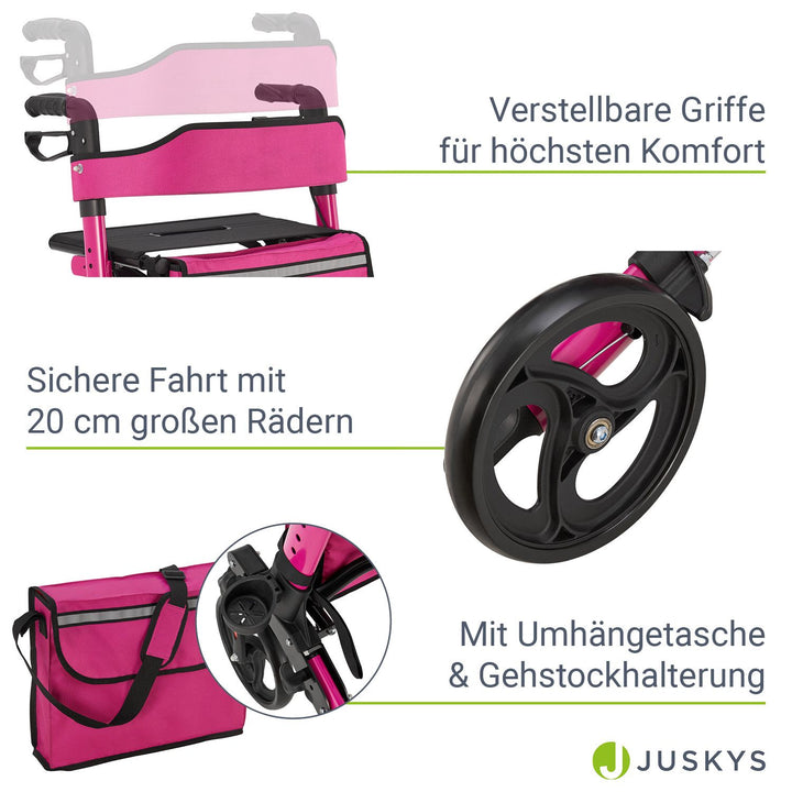 Aluminium Rollator Vital mit Sitz
