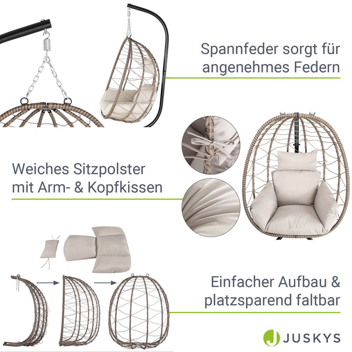 Chaise suspendue Aria avec cadre