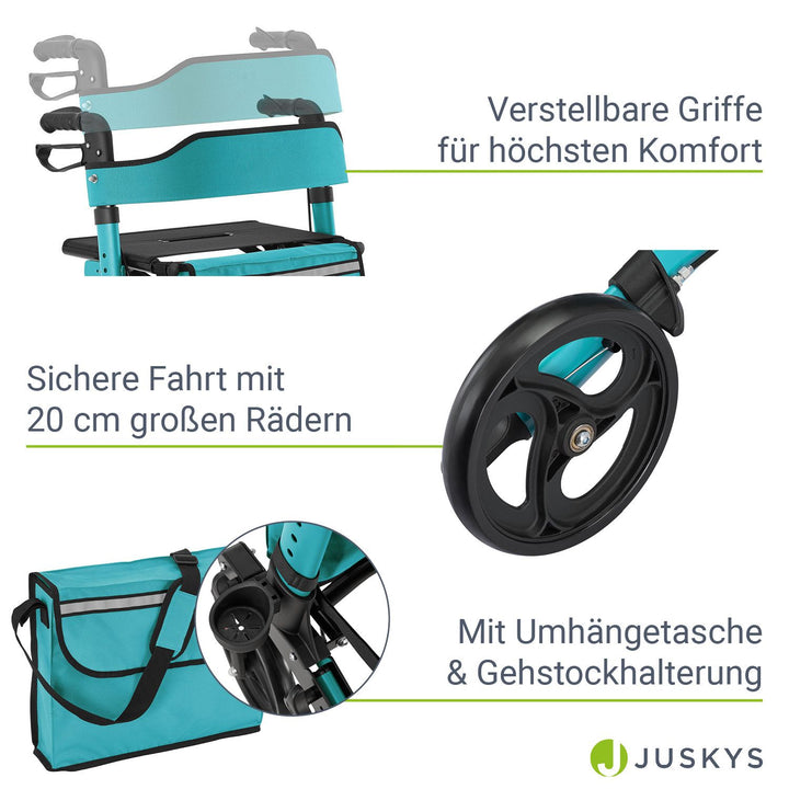 Aluminium Rollator Vital mit Sitz