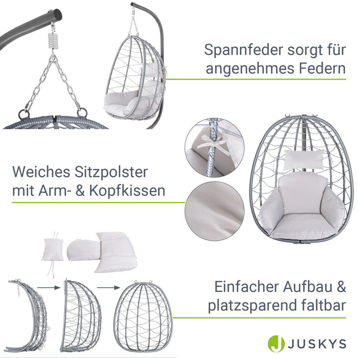 Chaise suspendue Aria avec cadre