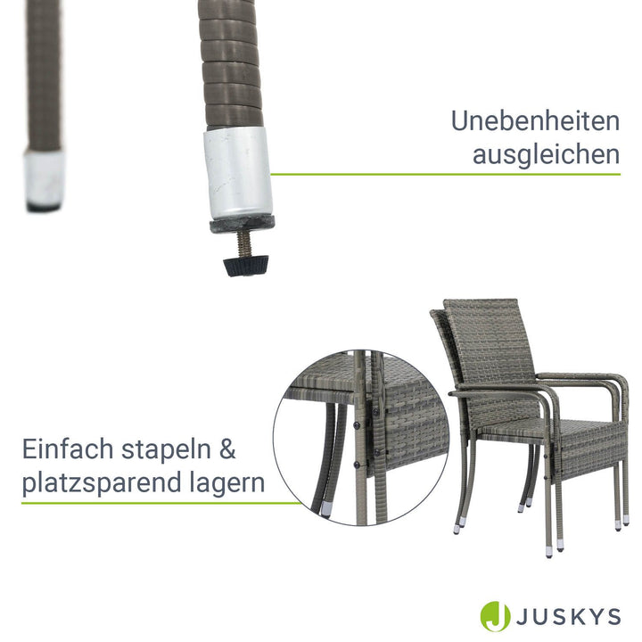 Chaises de jardin en polyrotin Yoro