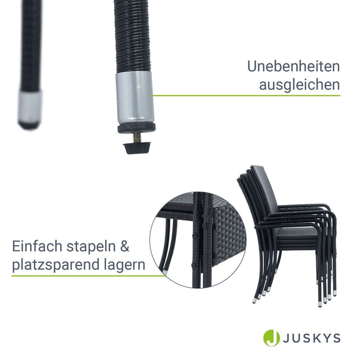Chaises de jardin en polyrotin Yoro
