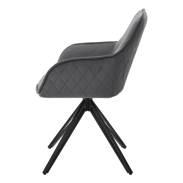 Chaise de salle à manger pivotante en velours Clyde