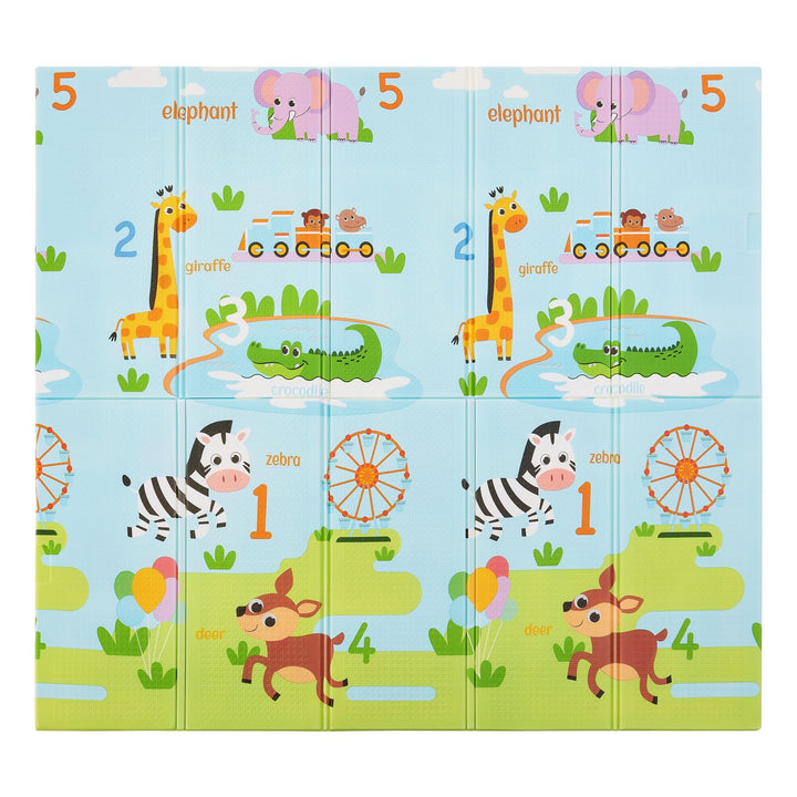 Tapis de jeu 180 x 200 cm avec divers motifs d'animaux