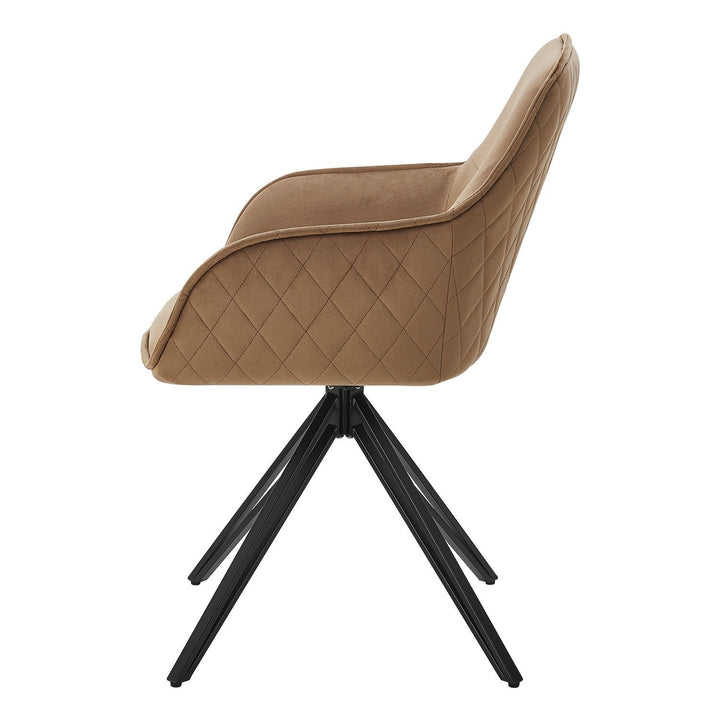 Chaise de salle à manger pivotante en velours Clyde