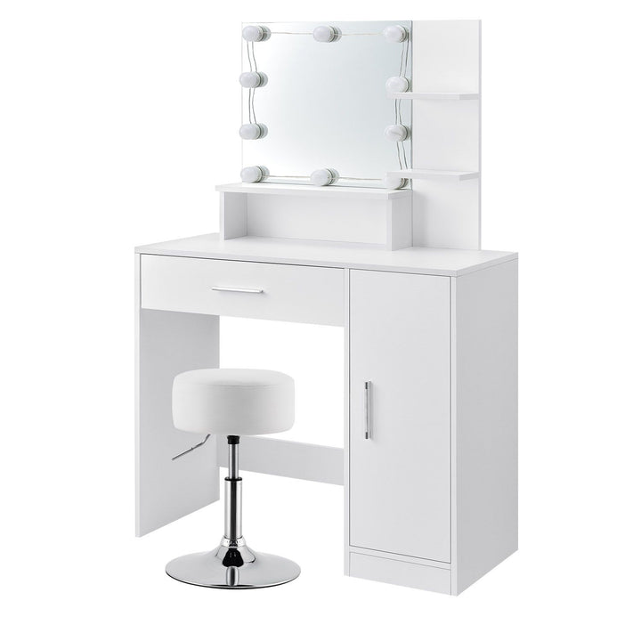Coiffeuse Zoey avec tabouret Tonia