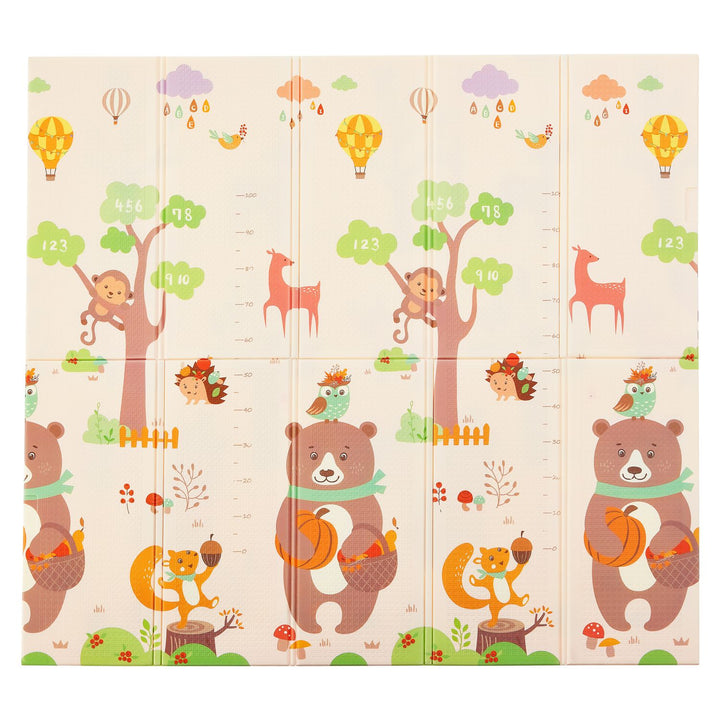 Tapis de jeu 180 x 200 cm avec divers motifs d'animaux