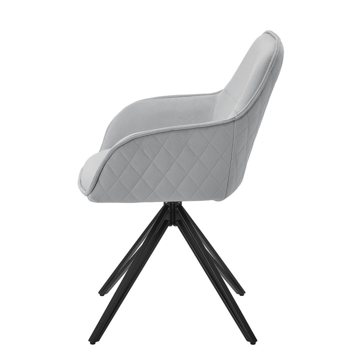 Chaise de salle à manger pivotante en velours Clyde