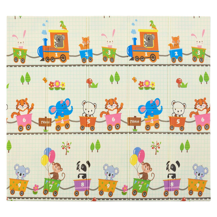 Tapis de jeu 180 x 200 cm avec divers motifs d'animaux