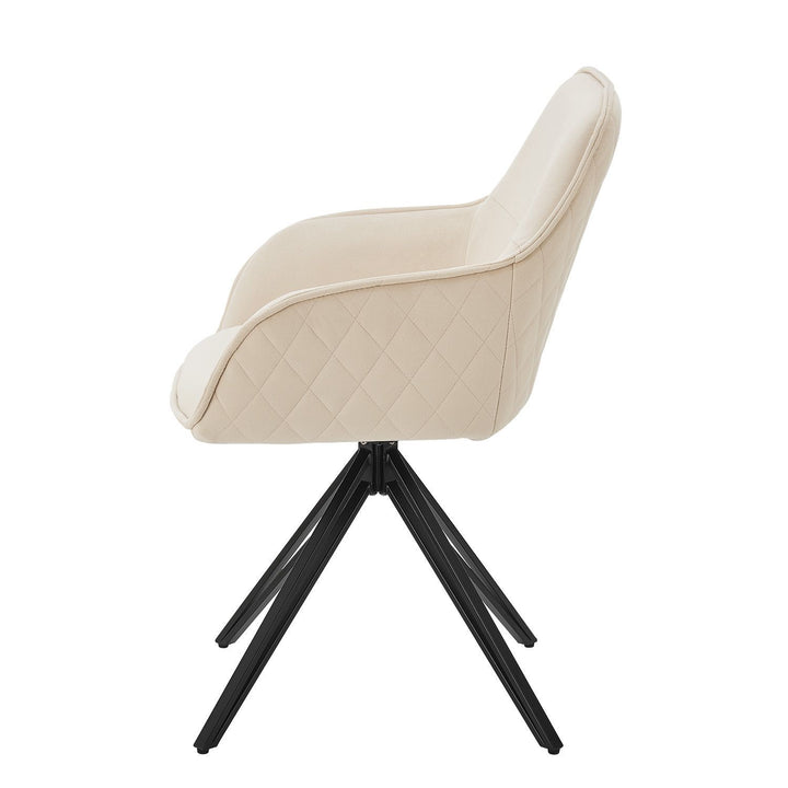 Chaise de salle à manger pivotante en velours Clyde