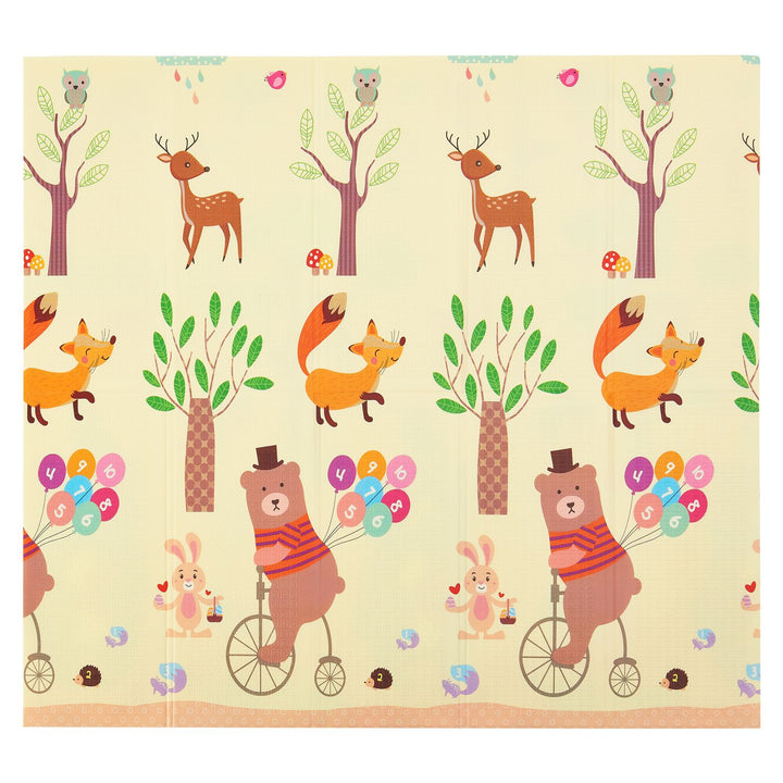 Tapis de jeu 180 x 200 cm avec divers motifs d'animaux