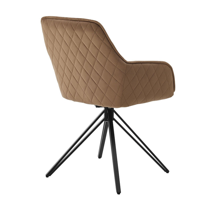 Chaise de salle à manger pivotante en velours Clyde
