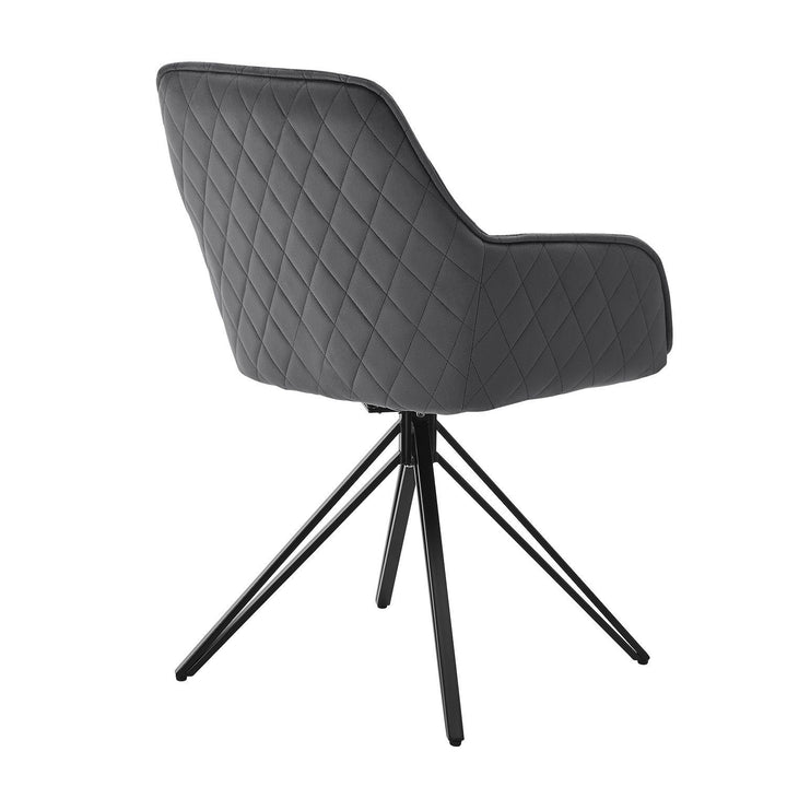 Chaise de salle à manger pivotante en velours Clyde