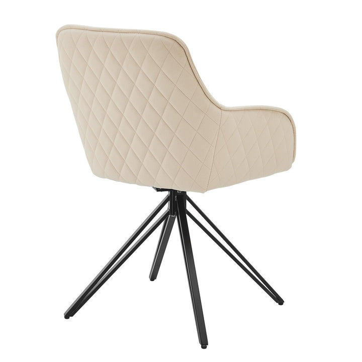 Chaise de salle à manger pivotante en velours Clyde