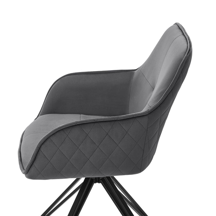 Chaise de salle à manger pivotante en velours Clyde
