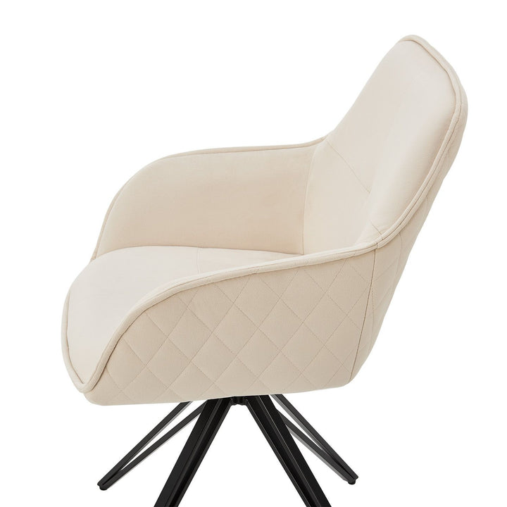 Chaise de salle à manger pivotante en velours Clyde