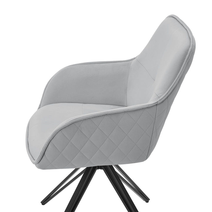 Chaise de salle à manger pivotante en velours Clyde