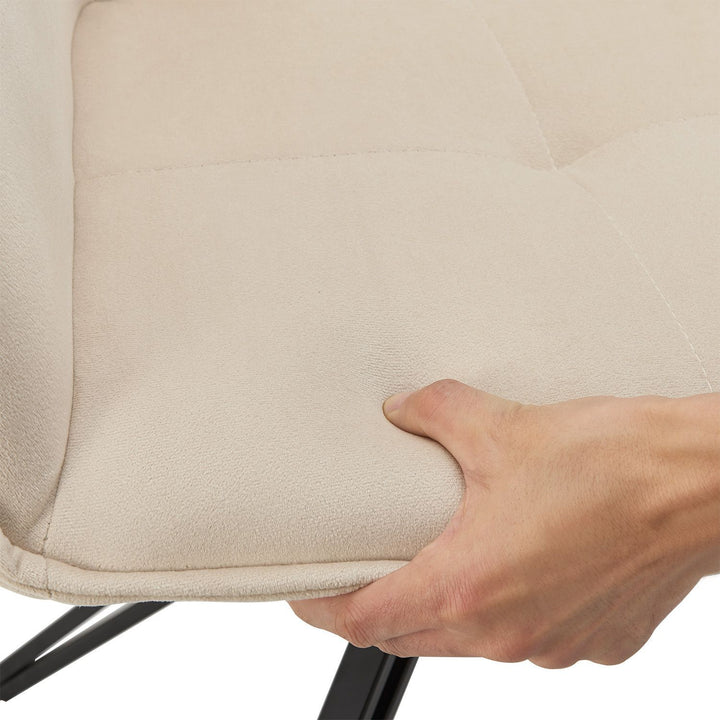 Chaise de salle à manger pivotante en velours Clyde