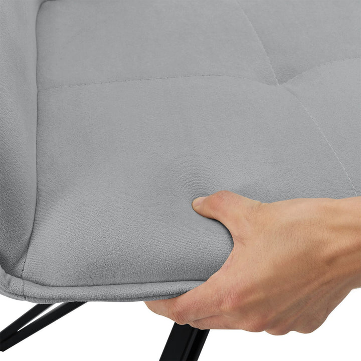 Chaise de salle à manger pivotante en velours Clyde