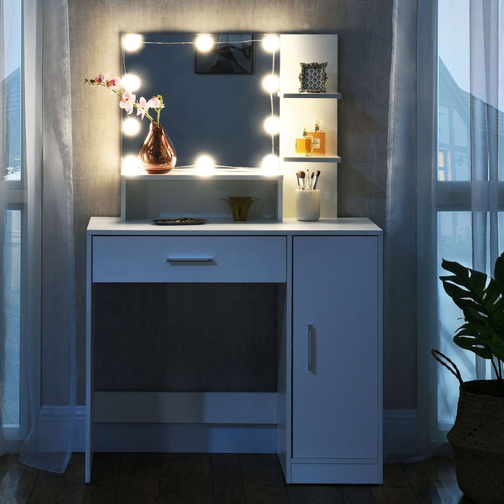 Coiffeuse Zoey avec éclairage LED