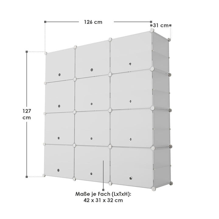 Schuhschrank mit Würfel & Türen