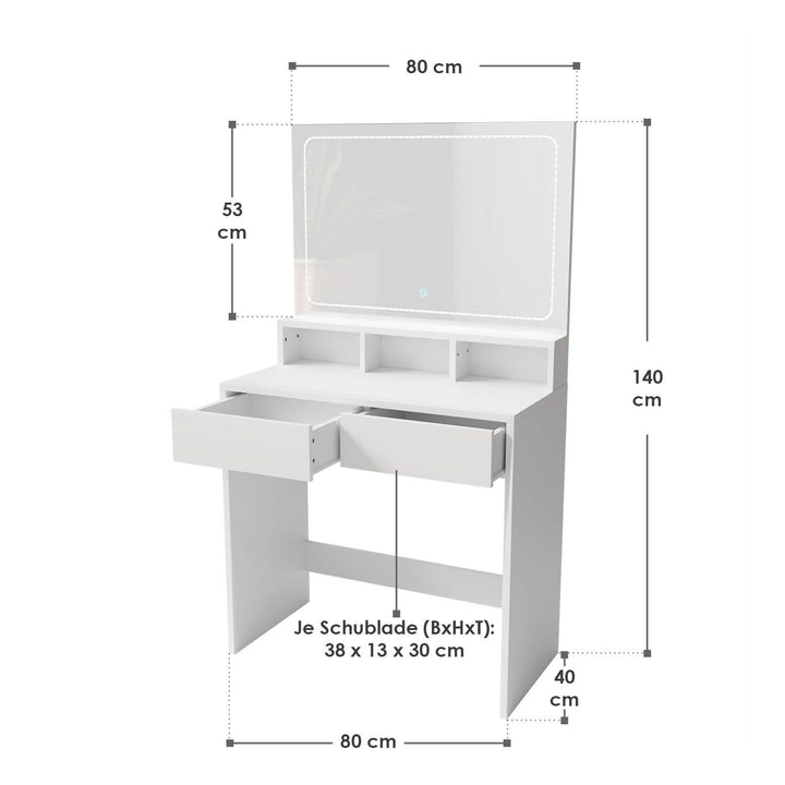 Schminktisch Kalea mit LED Beleuchtung