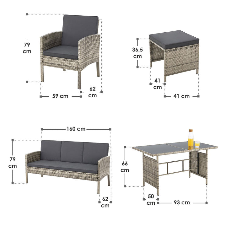 Polyrattan Sitzgruppe Turin