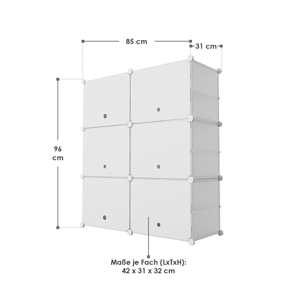 Schuhschrank mit Würfel & Türen