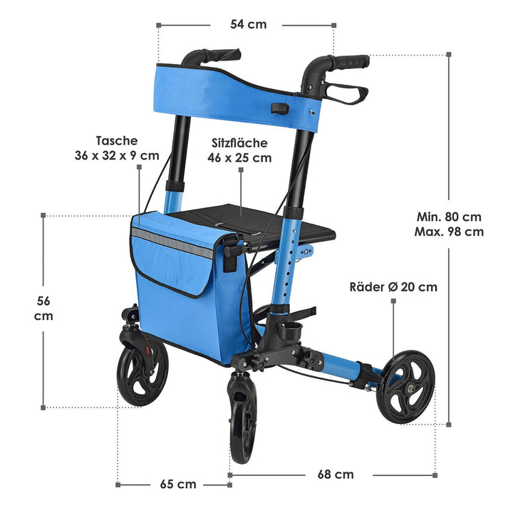 Aluminium Rollator Vital mit Sitz