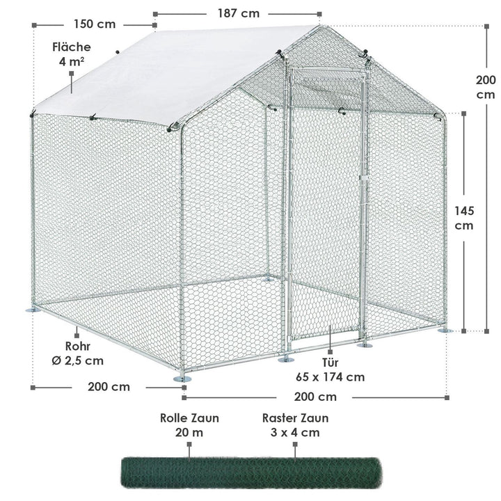 Freilaufgehege HLS25T für Hühner