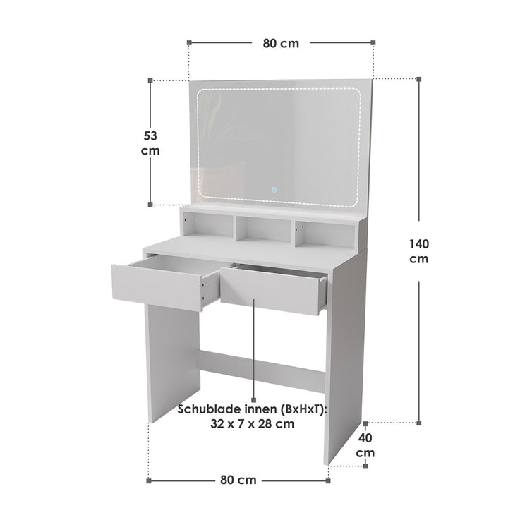 Schminktisch Kalea mit LED Beleuchtung