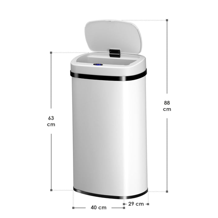 Rechteckiger Mülleimer mit Sensor