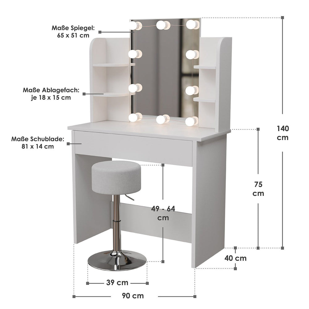 Schminktisch Zoey & Hocker Tonia